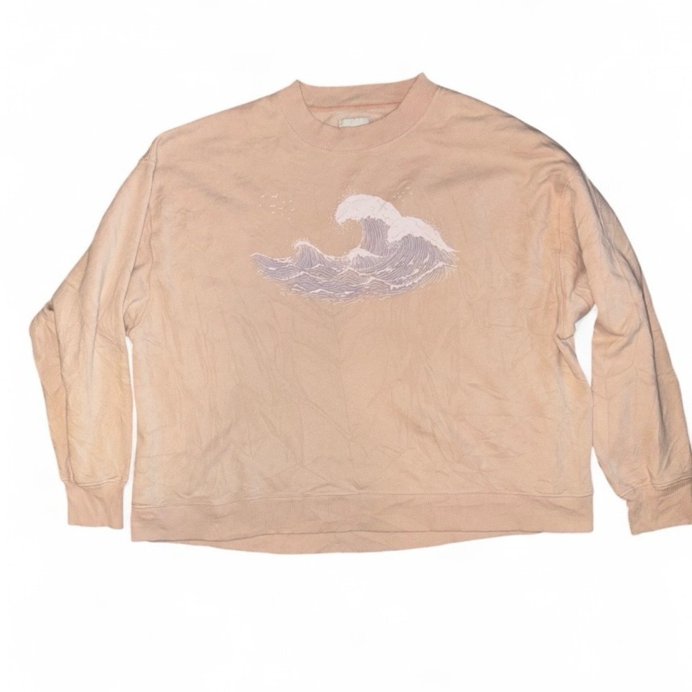 American Eagle Wave Graphic Crewneck Sweatshirt - Size Small